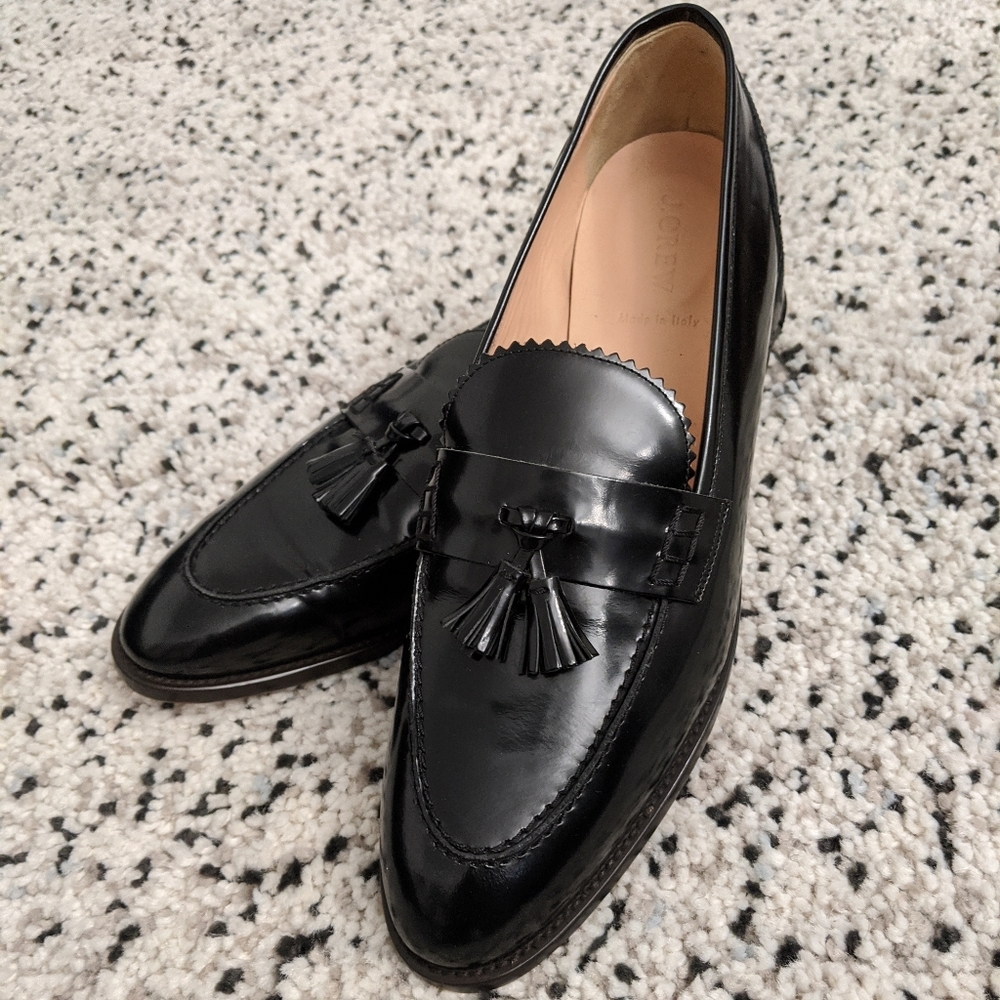 J. Crew Italian leather tassel loafers
